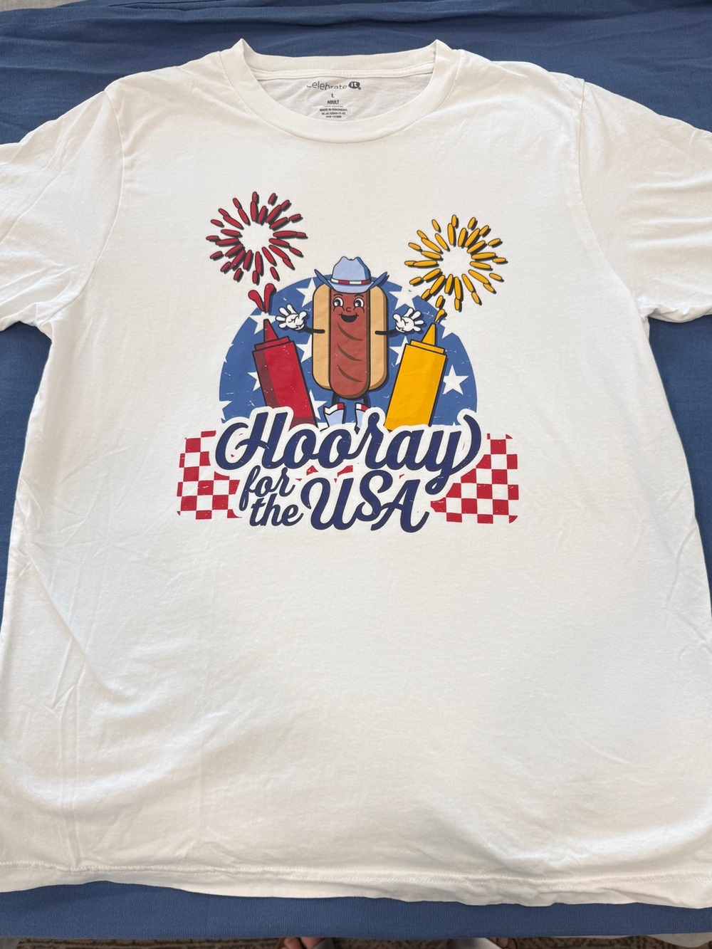 NWOT Hooray for the USA Graphic Tee - White